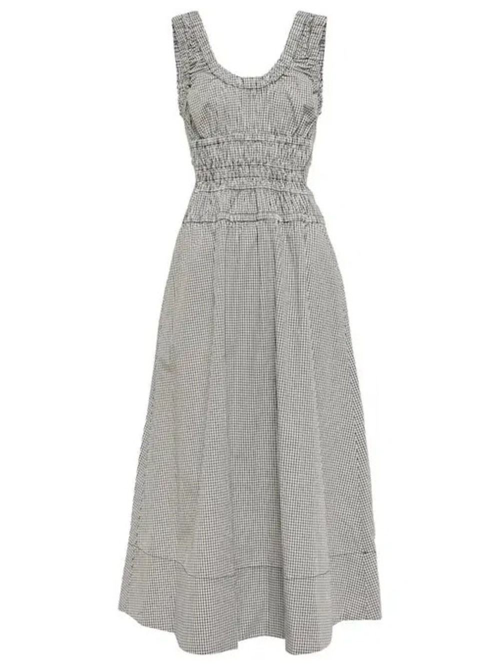 Proenza Schouler Black & White Gingham Midi Dress